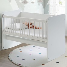 Baby When BW1070 - Pratik Sallanır Anne Yanı Bebek Beşik Beyaz 60x120