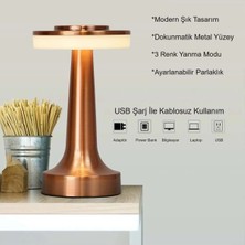 UmoTech Ayarlanabilir Parlaklık ve 10W LED Bakır Renkli Masa Lambası Modern Tasarım Aydınlatma