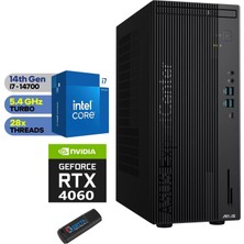 ASUS D9 Expertcenter D901MDR Intel I7-14700 64GB Ddr5 1tb SSD 8GB/RTX4060 Freedos Masaüstübilgisayar WRTXD901MDR18+ZETTAUSBBELLEK