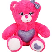 Puffy Friends Renkli Peluş Ayı 26 cm - Koyu Pembe