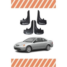 Foradels Honda Civic 2001-2007 Sports Yazılı 4'lü Tozluk Çamurluk Paçalık