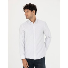 Pierre Cardin Erkek Beyaz Slim Fit Uzun Kollu Gömlek 50277458-VR013