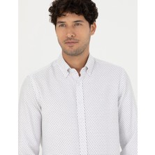 Pierre Cardin Erkek Beyaz Slim Fit Uzun Kollu Gömlek 50277458-VR013