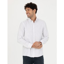 Pierre Cardin Erkek Beyaz Slim Fit Uzun Kollu Gömlek 50277458-VR013