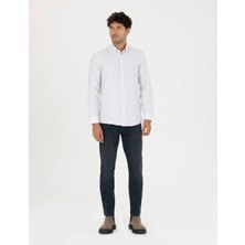 Pierre Cardin Erkek Beyaz Slim Fit Uzun Kollu Gömlek 50277458-VR013