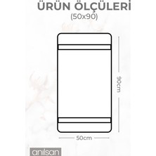 6'lı Beyaz Bordürlü El Havlusu - 50x90 Cm, 250 Gr, %100 Pamuk, Spa Ve Otel Havlusu