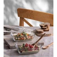 54673 Tokio Cam 2li Çerezlik Meze Servis Tabağı Kahvaltılık 14CM