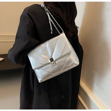 Soou Moda Bayan Tote Çanta Deri Omuz Çantası Kadın Çantaları Için Zincir Sling Çanta (Yurt Dışından)