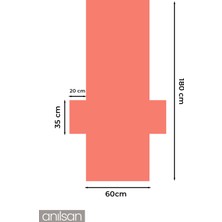 Anılsan  Pamuk Şezlong Havlusu 60 x 180  cm  - Hızlı Kuruyan Plaj ve Havuz Havlusu