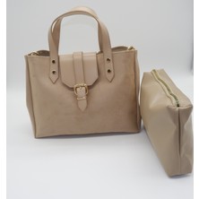 Blooms Bag Kapaklı Tokalı, Çıtçıtlı, Yavrulu Süet Deri Kadın Çantası