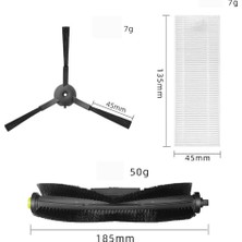 Guitar 13 Adet Rulo Fırça Filtre Yan Fırça Yedek Parçaları Qihoo 360 S10 X100 Max Robotik Elektrikli Süpürge (Yurt Dışından)