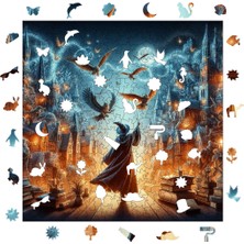 Pinecone Harry Potter Macerası Ahşap Puzzle Yetişkin Benzersiz Parçalı Yapboz Puzzle Yapıştırıcılı S1-06