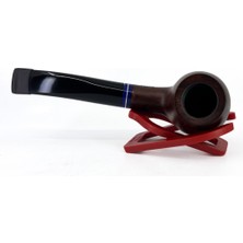 Dapper Half Bent Apple Briar (Gül Kökü) 9 mm Filtreli El Yapımı Pipo - Kahverengi 1736