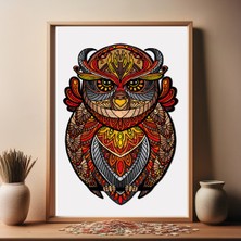 WePuzzleUp Ahşap Puzzle – Baykuş Figür, 211 Parça, 27x38 cm – Benzersiz Şekilli ve Özel Figürlü, Yapıştırıcı Folyo Dahil, Dekoratif Yetişkin Yapboz - |WZ-16|