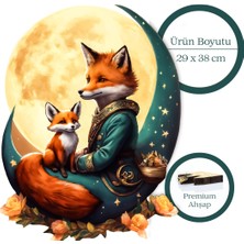Pinecone Tilki ve Ayın Dansı Ahşap Puzzle Yetişkin Benzersiz Parçalı Yapboz Puzzle Yapıştırıcılı Wz-02