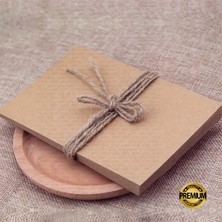 Premium Boş Karton - Çift Taraflı Kraft A6 10X15 cm Çizim Elişi Kartı 50 Adet