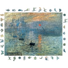 Pinecone Claude Monet Izlenim:gün Doğumu Ahşap Puzzle Yetişkin Benzersiz Parçalı Yapboz Puzzle R1-14