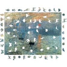 Pinecone Claude Monet Izlenim:gün Doğumu Ahşap Puzzle Yetişkin Benzersiz Parçalı Yapboz Puzzle R1-14