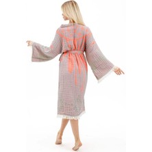 Elif Towels 3 Kat Müslin Kumaş Pudra Renk Kimono Kaftan