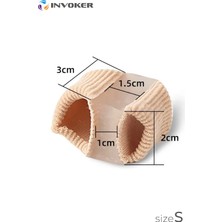 İnvoker Ayak Baş Parmak Kemik Çıkıntısı Eğriliği Düzeltici Parmak Koruyucu Silikon Gece Gündüz Aparat Small+Large