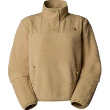 The North Face Kadın W Cragmont Fleece 1/4 Snap Krem Renkli Rahat Kullanım İçin Sweatshirt