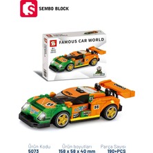 Sembo Block Famous Cars Yarış Arabaları Yapı Blokları LEGO ile Uyumlu Turuncu