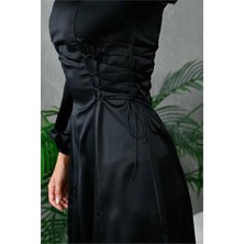 Dip Moda Kadın Saten Kumaş Uzun Abiye Elbise DPNBS9360