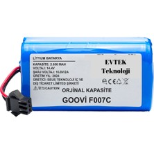 Evtek Goovi F007C  2600MAH Robot Süpürge Bataryası