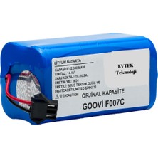 Evtek Goovi F007C  2600MAH Robot Süpürge Bataryası