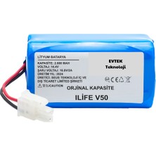 Evtek Ilife V50  2600MAH Robot Süpürge Bataryası