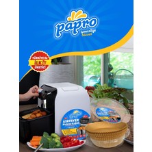 Papro Büyük Boy Yuvarlak 100'LÜ Paket Airfryer Pişirme Kağıdı (20X20CM)