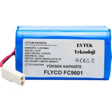 Evtek Flyco FC9601  3200MAH Robot Süpürge Bataryası