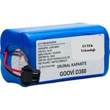 Evtek Goovi D380  2600MAH Robot Süpürge Bataryası