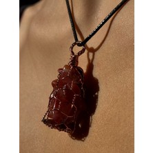 Pure Gem Akik Doğal Taş Kolye Örme Model
