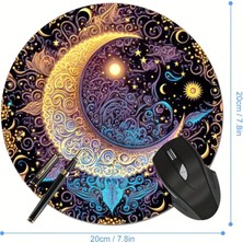 Astrolozi Shop Güneş & Ay Temalı Yuvarlak Mousepad