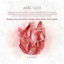Pure Gem Akik Doğal Taş Kolye Yuvarlak Taş Model Gümüş Kaplama