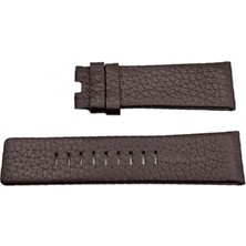 Fado Dizel Uyumlu El Yapımı Kahverengi  Deri Saat Kordonu 22 mm