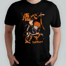 Pixxa Haikyu!! Anime Manga  Pamuklu Bisiklet Yaka T-Shirt Model 1