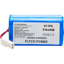 Evtek Flyco FC9602  3200MAH Robot Süpürge Bataryası