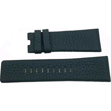 Fado Dizel Uyumlu El Yapımı Hakiki  Deri Saat Kordonu 26MM   Yeşil