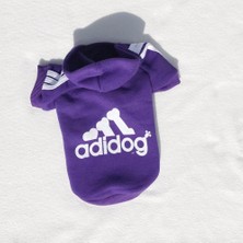 Kemique Mor Adidog Kapşonlu Sweatshirt Köpek Kazağı