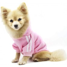 Kemique Baby Pink Adidog Kapşonlu Sweatshirt Köpek Kazağı