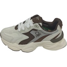 Benetton Bej Kahve Kadın Sneaker Spor Ayakkabı