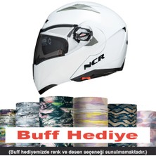 Ncr Çene Açılır Kask Beyaz