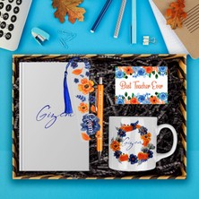 Ejoya Öğretmenlere Özel Tasarım Defter & Kalem & Kupa & Akrilik Kitap Ayracı Hediye Kutusu 114385