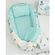 Yarence Babynest 9 Parça Set,puset Örtüsü,puset Minderi,pike,emzirme Yastığı,emzirme Önlüğü,çantalı Alt Açma