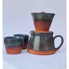 Lav Art Ceramics El yapımı V60 filtre kahve ve bitki çayı demleme seti