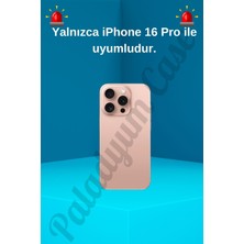 Paladyum Case iPhone 16 Pro Uyumlu Lux Işıltılı Inci Charmlı Kelebekli Kılıf