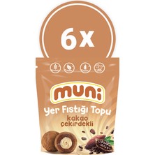 Muni Kakao Çekirdekli Yer Fıstığı Topu, 80 gr x 6 Adet