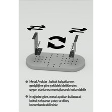 İşsevenler Yan Sehpa Ayarlanabilir Tepsi OVAL Dekoratif Modern Yatay Dikey Koltuk Sehpası CEVİZ